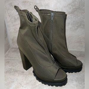 Army Green Heel Boots